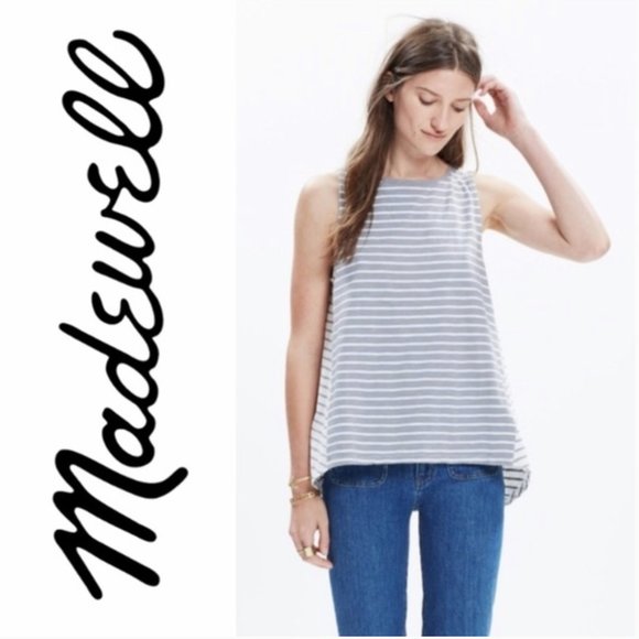 ⭐️2/$30 Madewell black and white tunic tank S/XS - Picture 6 of 7